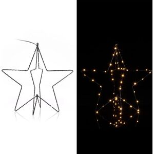 Deuba Led Star Christmas Metal Varm Hvid 3d Effekt