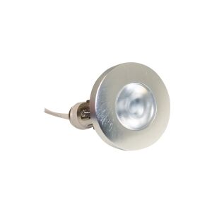 Nordtronic Viola - Indlejret spotlys - LED - total: 2 W - 2700 K - rund - børstet aluminium