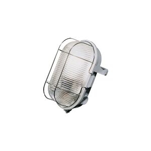 CSDK-SL Skotlampe væg og loftarmatur med E27 fatning - for max. 100W, klar afskærmning, grå. - STANDARD