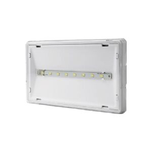 AWEX Emergency lighting fitting EXIT S IP65 ECO LED 3W 310lm 1h single task white ETS/3W/E/1/SE/PT/WH