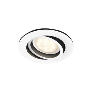 Philips Hue White ambiance Milliskin - Indlejret spotlys - LED-spot lyspære - GU10 - 5 W (tilsvarende 50 W) - klasse G - varmt til køligt hvidt lys - 2200-6500 K - rund - hvid