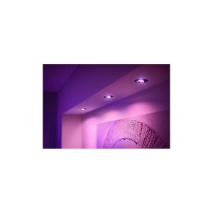 Philips Hue White and Color Ambiance Centura - Indlejret spotlys - LED-spot lyspære - GU10 - 5.7 W - 16 millioner farver/varmt hvidt til koldt hvidt lys - 2000-6500 K - sort (pakke med 3)