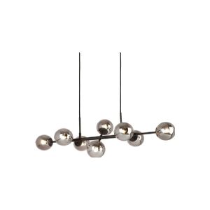 Italux Modernistisk pendel ERIMIDA PND-2244-8A-BL Italux loft pendel ZWIS glas kugler pendel sort