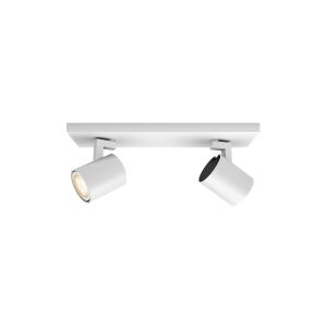 Philips Hue White ambiance Runner - Spotlys - LED-spot lyspære x 2 - GU10 - total: 10 W (tilsvarende 100 W) - klasse G - varmt til køligt hvidt lys - 2200-6500 K - dobbelt - hvid