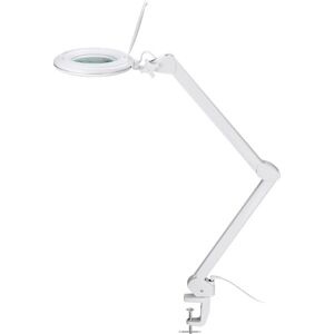 Goobay Led Forstørrelses Bordlampe Med Klemme - 10w - 800 Lumen - Hvid