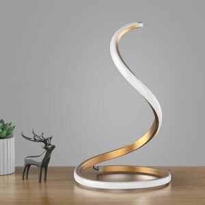 Spiral LED skrivebordslampe, dæmpbar moderne 3-farvet skrivebordslampe med mini