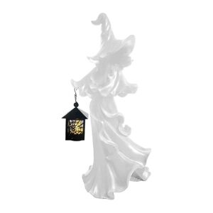 Heks Statue LED heks Lanterne Ornament Halloween græsplæne Havedekoration