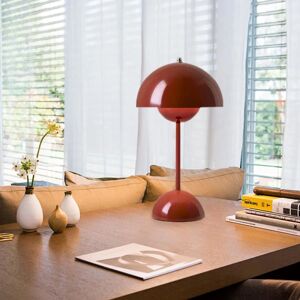 Blomsterknop LED bordlampe: vinrød, nordisk moderne, opladningsversion wine red usb