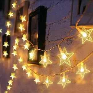 Jul dekorativ feston lampe blinkende lys String Light Stjernehimmel LED Twinkle Light Warm White 2M10led-Battery