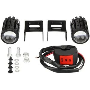 12-80v Motorcykel Led Head Light Lampe 12w Mini Driving Led Light Tågespots Hvid+ Vandtæt S