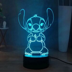 ESTONE Stitch 3d-lampe - LED med fjernbetjening (16 farver)