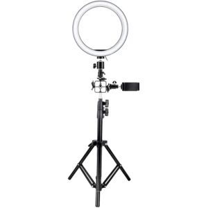 Northix Selfie-lampe / Ring light (26 cm), stativ og beslag Black