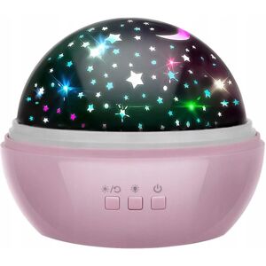 Northix Projektorlampe, USB - Pink Multicolor