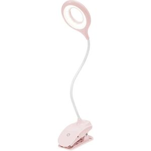 Led Skrivebordslampe Øjenplejende Klemme Lysklemme Lamper Læselys Med Usb Port Hvid pink