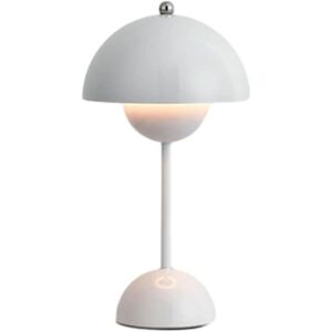 DAO LED blomsterpotte bordlampe, moderne Macaron lampe, dæmpbar bordlampe med 3 farver [DB] White