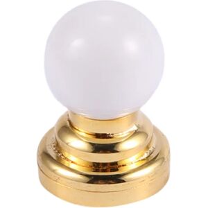 1:12 Dukkehus Miniature Globe Hvid Loft Led Lys Belysning Lampe Med Batteri