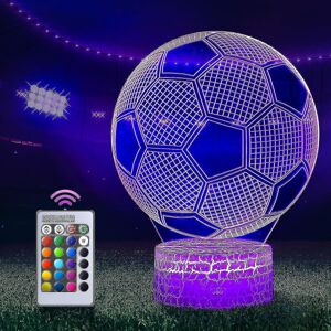 Fodbold Natlampe, 3d Led Optical Illusion Light Børne Natlampe, Fodbold Illusion Night Effect Soveværelse Natbord