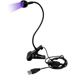 ASENTER 3W UV Gel-neglelampesæt amerikanske hætter, til UV-gellimer Gel neglelak, minihærdende lamper til harpikshærdning, USB Ultraviolet LED med klip