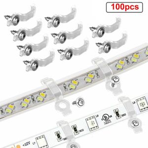 100 stykker LED Strip monteringsclips, inkluderer LED Strip montering B