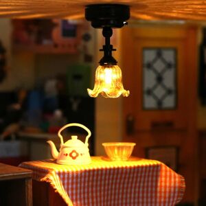 WINE 1:12 Dukkehus Miniature LED Lampe Loftslys Lysekrone