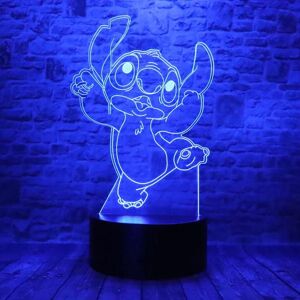 Lilo Stitch Lampa Tecknad Söt Stitch Figur Vänner 3D LED