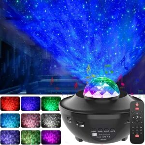 KSC Stjerneprojektor Galaxy LED-lampe indbygget højttaler Multicolor Black