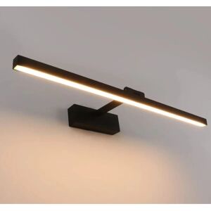 YIXI Badeværelsesspejl pandelampe moderne minimalistisk LED spejllampe - sort, 50cm, 10W, 1stk