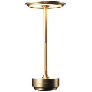 YIXI Trådløs bordlampe Dæmpbar vandtæt metal usb genopladelige bordlamper (, guld) (dp)