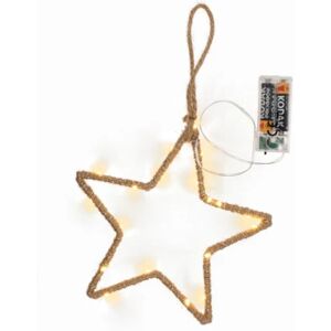 2-Pak - Julestjerne / Trådløs LED-lampe - Julepynt Brown