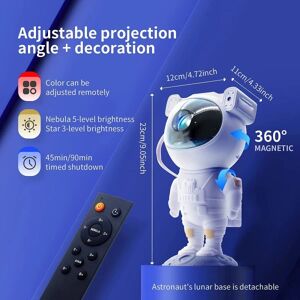 WEIWZI Astronaut Galaxy Star Projector Starry Night Light, Astronaut Light Projector med Nebula, Timer og Fjernbetjening, Bedste gave til børn og voksne