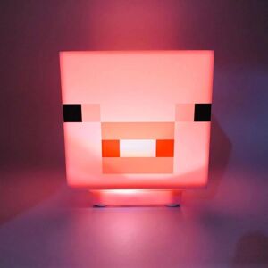 WEIWZI Minecraft Creeper Lampe, Dekoration Night Light, LED-lys med spillyd, Genopladelig, Børnesengslampe (Pink), Størrelse: 10×10×12cm