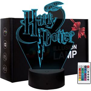 3D Nattelys Harry Potter Illusion Lampe Farveskiftende LED