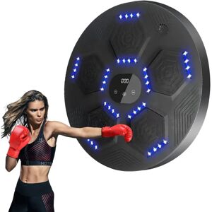 Unbranded Smart musikboksemaskine med LED lys og Bluetooth - Vægmonteret indendørs boksning til hånd-øje koordination black