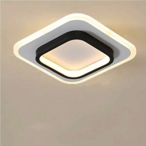 BATTERY CDQ LED-lampe, fyrkantig lampe 22W, 3500K lampe til badeværelse, stue, soveværelse, køkken, hall (varmvit)