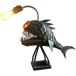 Shark night light LED-lampa antik stil fiskstatybelysning bordslampa