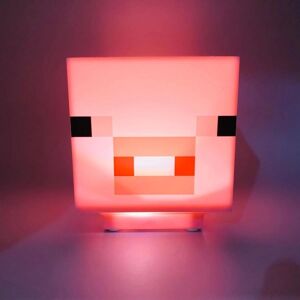 Minecraft Creeper Lampe, Dekoration Night Light, LED-lys med Game Sound, Genopladelig, Sengelampe til børn (Pink), Størrelse: 10×10×12cm-WELLNGS