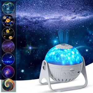 unbranded 7-i-1-stjernet Planetarium-projektor 360 Roterende Led Galaxy Natlys Lampe til soveværelse Loftsværelse Dekoration Børnegaver