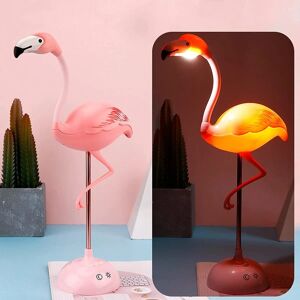 1 stk Flamingo Skrivebordslampe, Sød Pink Lampe Kawaii Skrivebordstilbehør