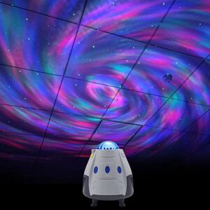 SOG Stjerneprojektor Rumskib LED Natlys Stjernelampe Lampe Multicolor