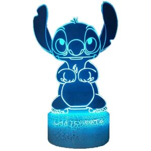 Lovely Stitch 3d Led Night Light, Tegneserie Lilo & Stitch Bordlampe, Girls Bordlampe, Baby Sleep Night Lamp, Sengelampe, Fødselsdagslampe