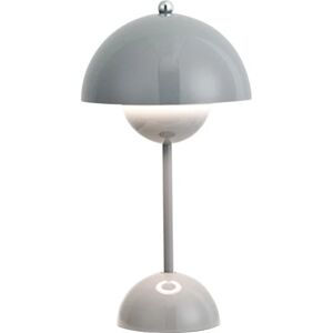 Nordic Danish Flower Bud Bordlampe, Bryllupsværelse, Soveværelse, Skrivebordsdekoration, Lampe, Sengelampe (Genopladelig) FAN2610 Grey