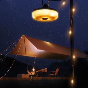 2-i-1 LED campinglanterne og eventyrlys - vandtæt og bærbar til udendørs brug - USB genopladelig multifunktionel campinglampe! varm warm 8M