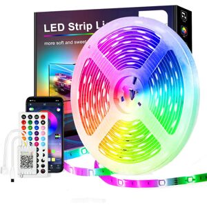 LED Light Strip 15M, PSTAR Bluetooth LED Light Strip RGB 24V med IR Remote App Styrbart musikläge EU EU jag