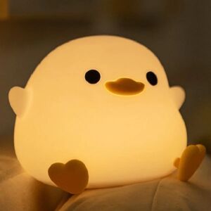 PIKACHU IC LED Cute Bean Duck Night Light, Cute Duck Lamp med timer