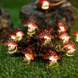 Mushroom LED String Lights, 10FT 30LEDs Juldekorationer Ba