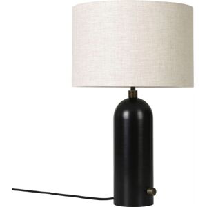 Gubi Gravity Table Lamp Small - Sort stål base/Hessian (canvas) Skærm