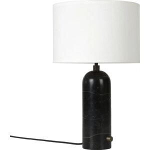 Gubi Gravity Table Lamp Small - Sort Marmor Base Hvid Skærm