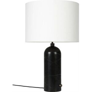 Gubi Gravity Table Lamp Large - Sort Marmor Base Hvid Skærm