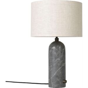 Gubi Gravity Table Lamp Small - Grå Marmor Base Hessian Skærm