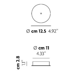 Lampefeber Canopy Til en Pendel Ø: 12 cm - White